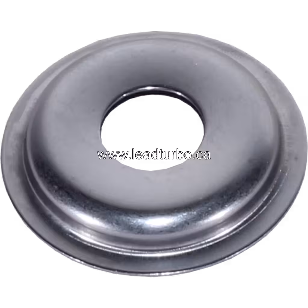 Silver metallic circular heat shield FOR 8971856450 HS top view