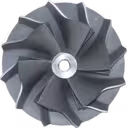 Turbocharger compressor wheel component close-up