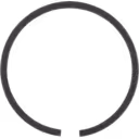 Top-down view of aftermarket turbo piston ring