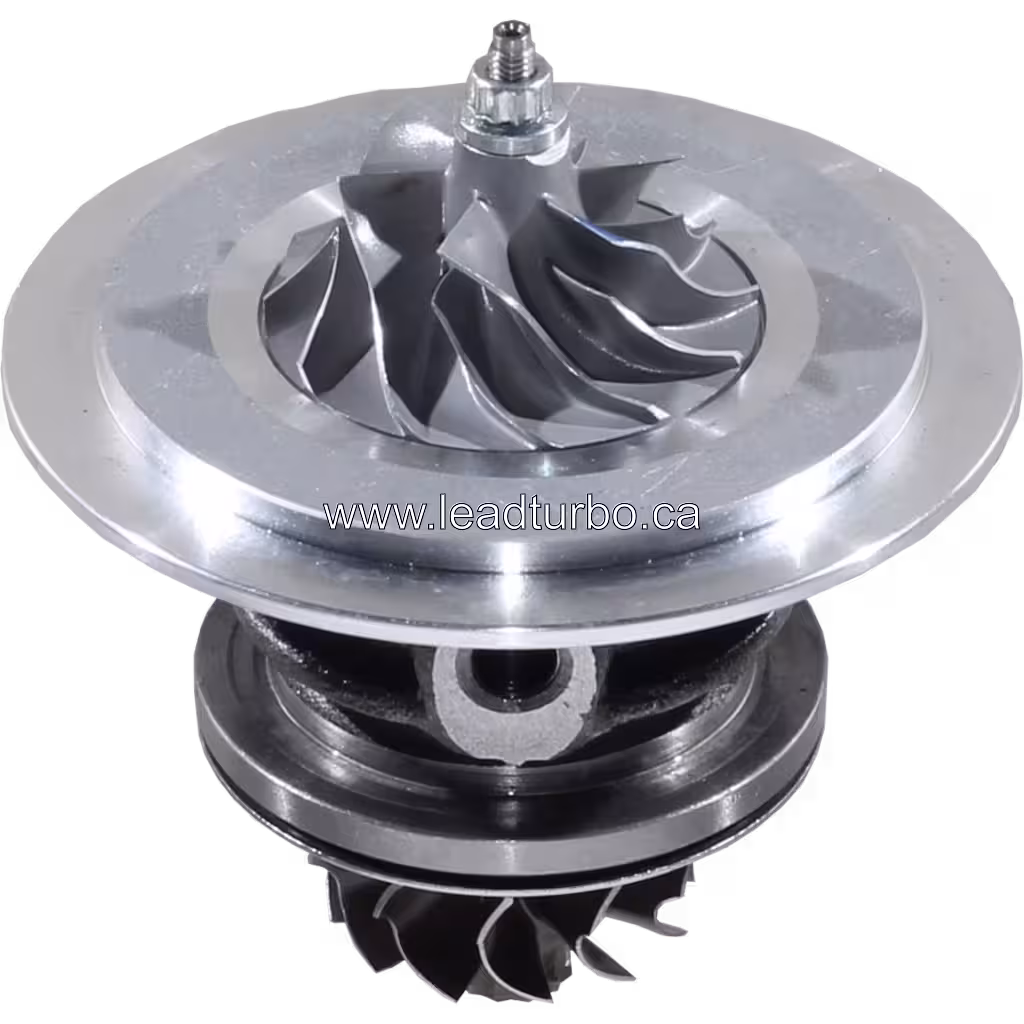 Vue de dessus à 45 degrés du core de turbocompresseur GT2052
