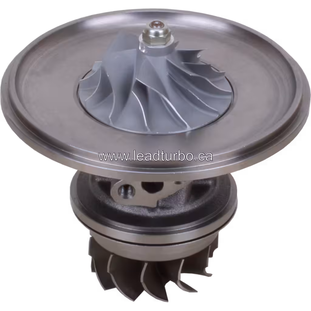 Vue de dessus à 45 degrés du core de turbocompresseur J96