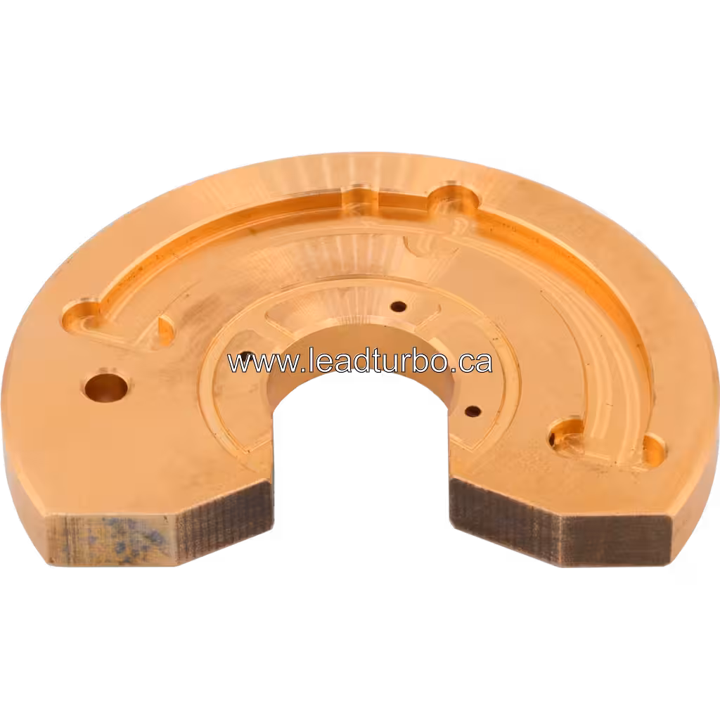 Close-up of turbocharger thrust bearing component