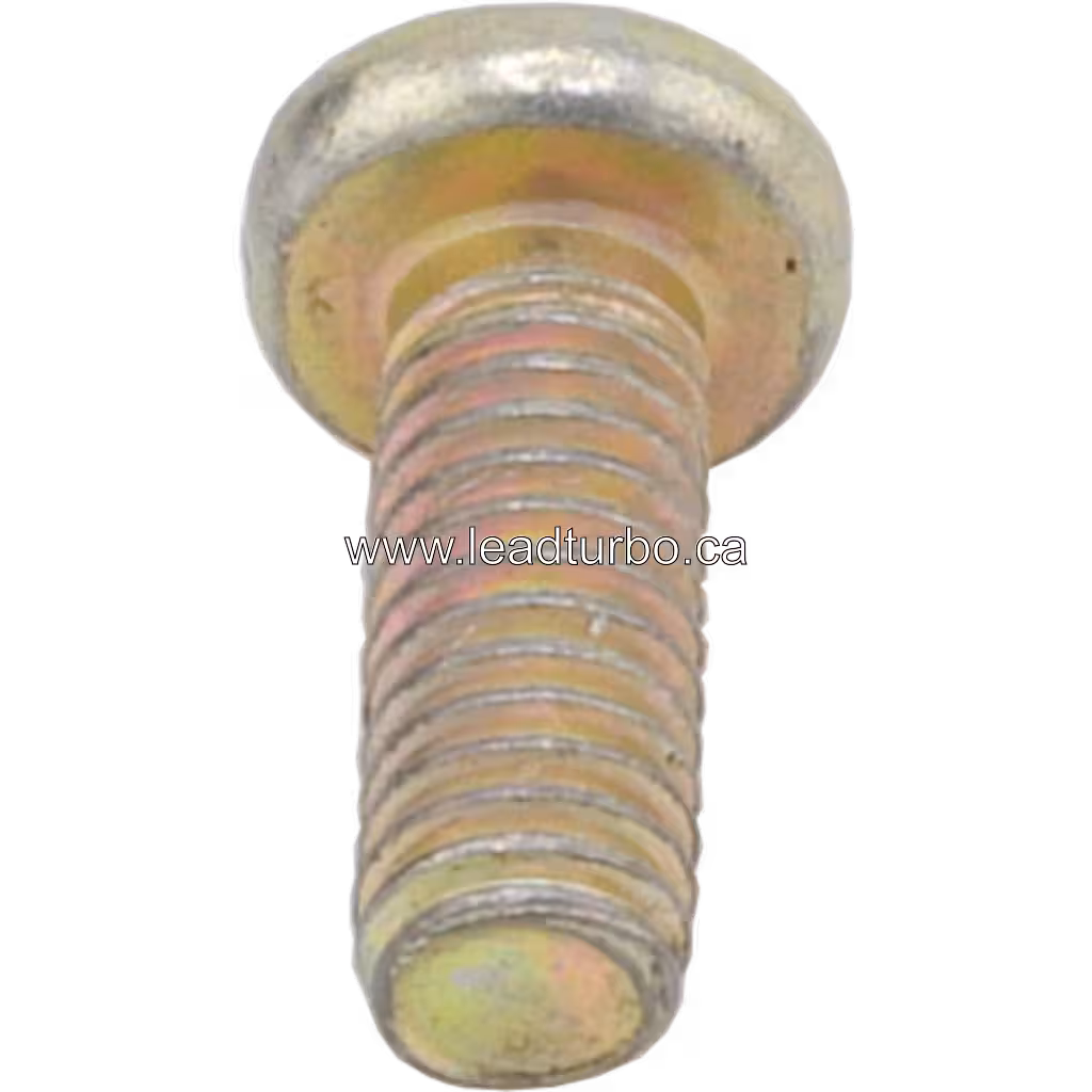 Isuzu 6HE1TC turbo bolt top view showing round head profile and threaded shank