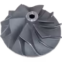 Roue de compresseur de turbocompresseur vue de face