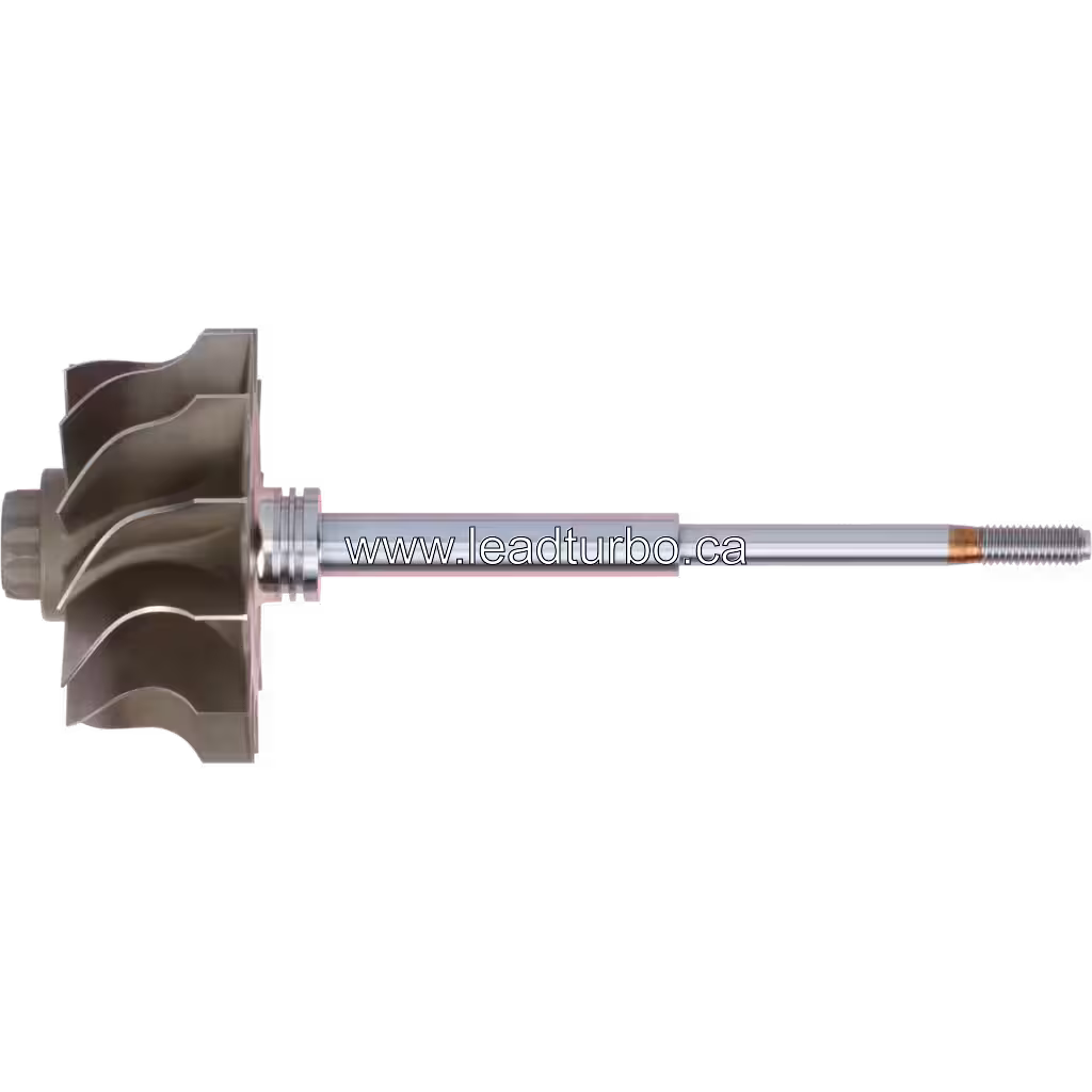 Roue de turbine 4030893 TW HX52 vue de profil avec arbre métallique