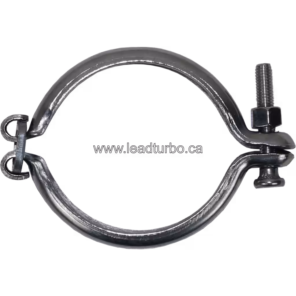 Turbocharger V-band fastener with single bolt mechanism