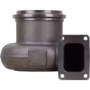 Turbine housing 3590265-cast-1 HX83 vue avant, corps en fonte grise avec bride d'admission circulaire