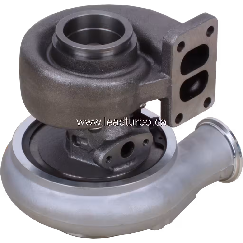 Turbocompresseur 3536473-T vue inférieure avec carter turbine gris foncé