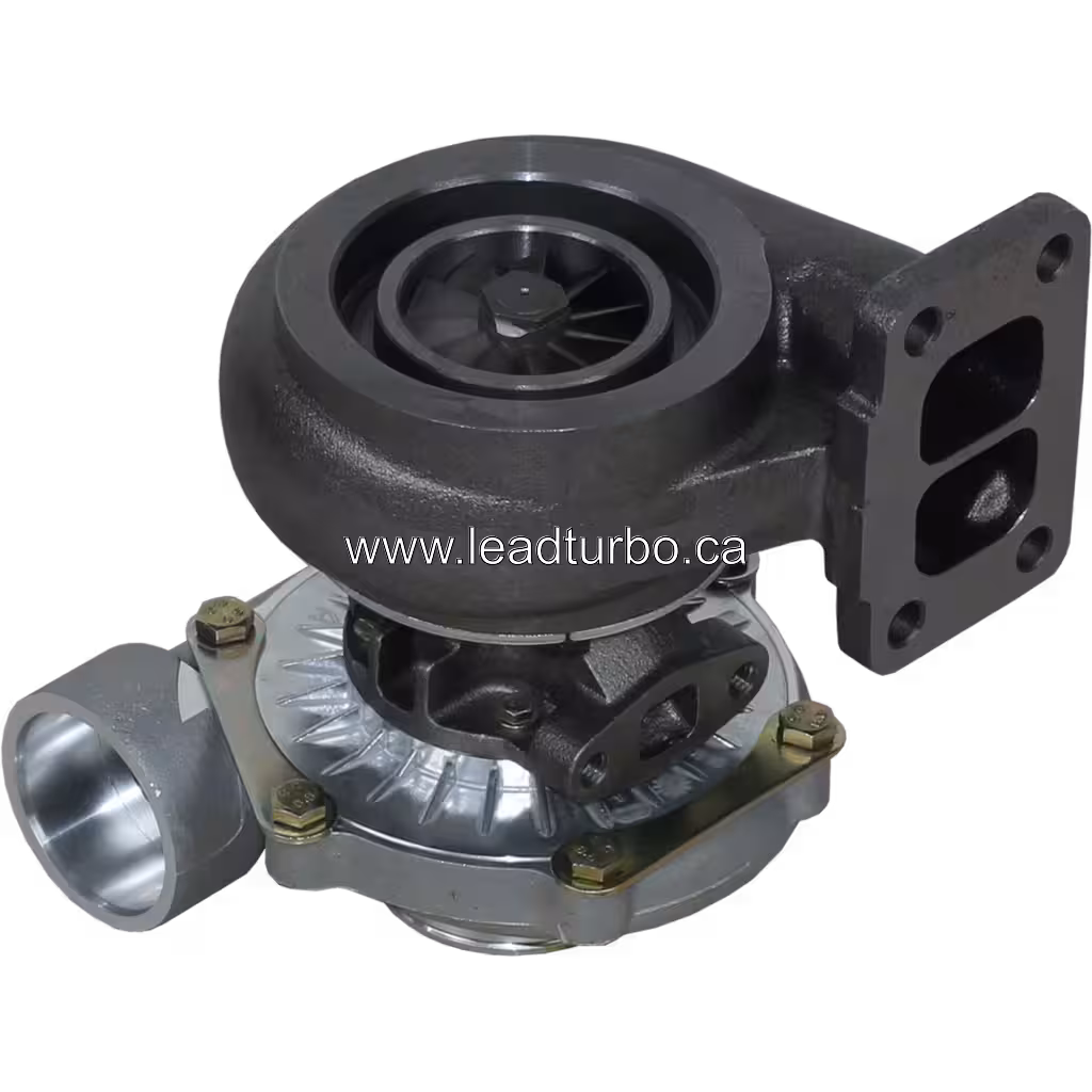 Turbocompresseur AR100241 TO4B87 pour John Deere 6466 bottom 45 degree view