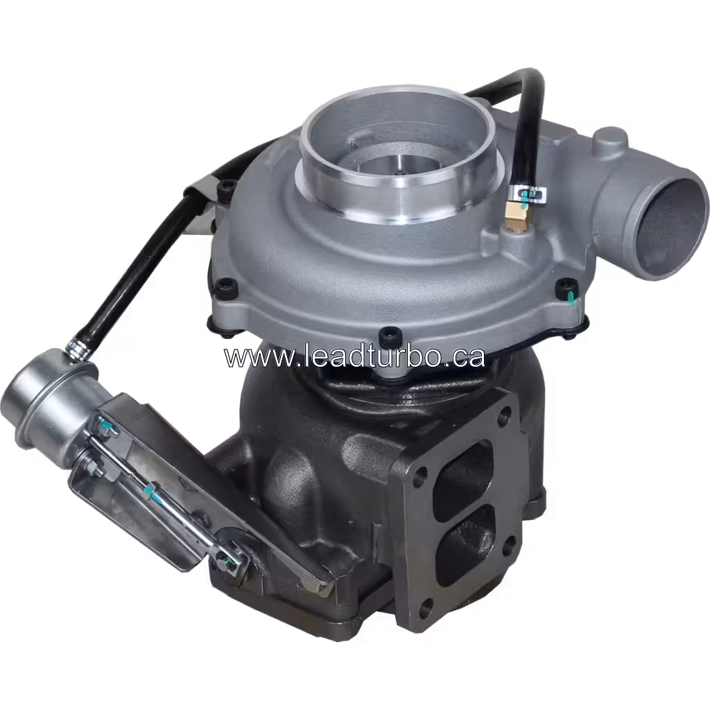 Turbocompresseur JM0013 vue de dessus 45 degrés avec carter turbine noir
