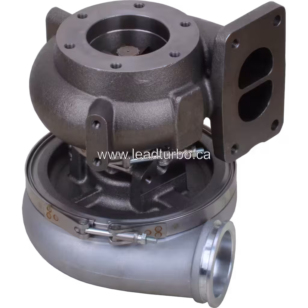 0070966999 turbocharger bottom view showing actuator related hardware and spring mechanism