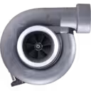 0070966999 S400 turbocharger front view showing silver compressor housing and impeller