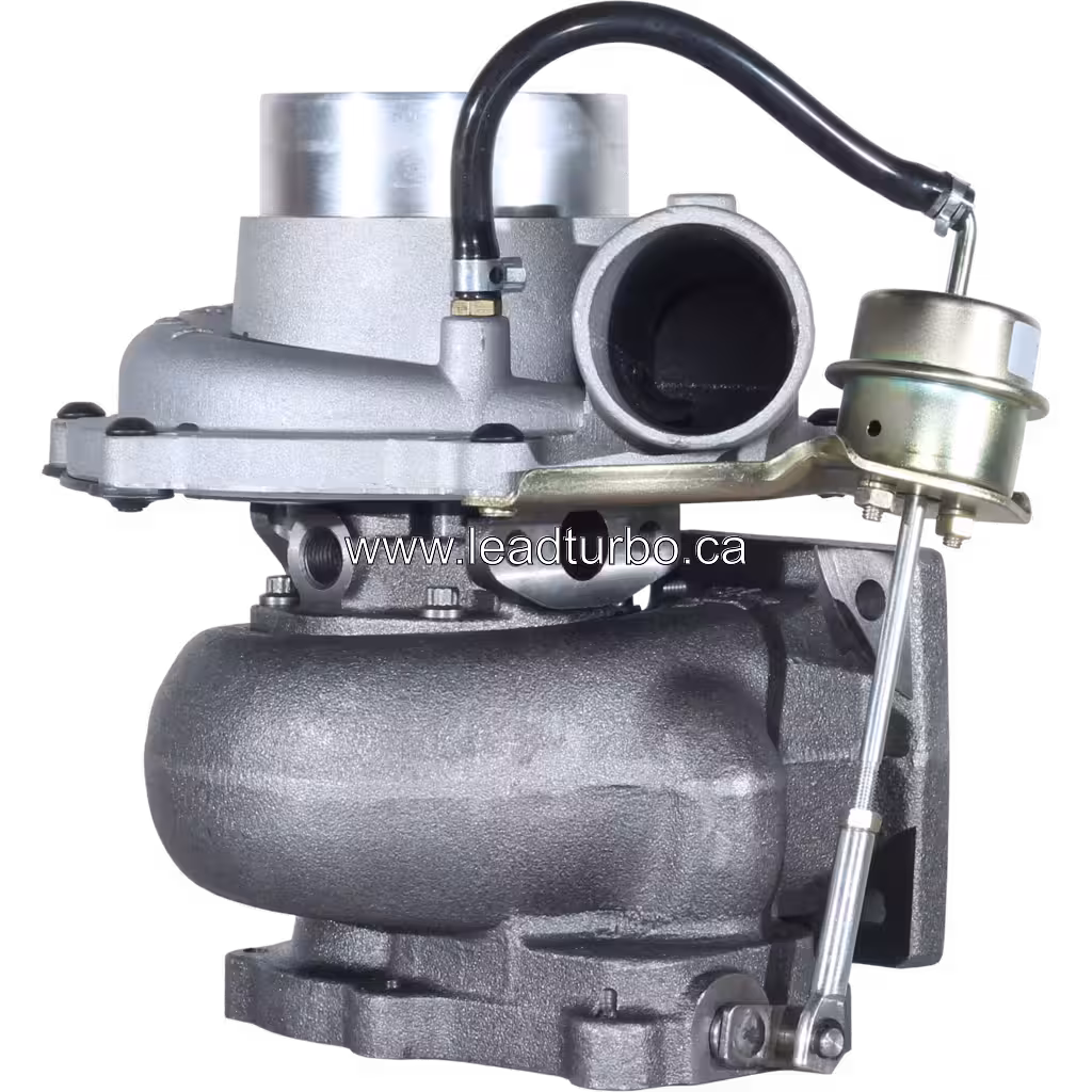 GT3576 turbocharger with external wastegate actuator and V-band compressor inlet
