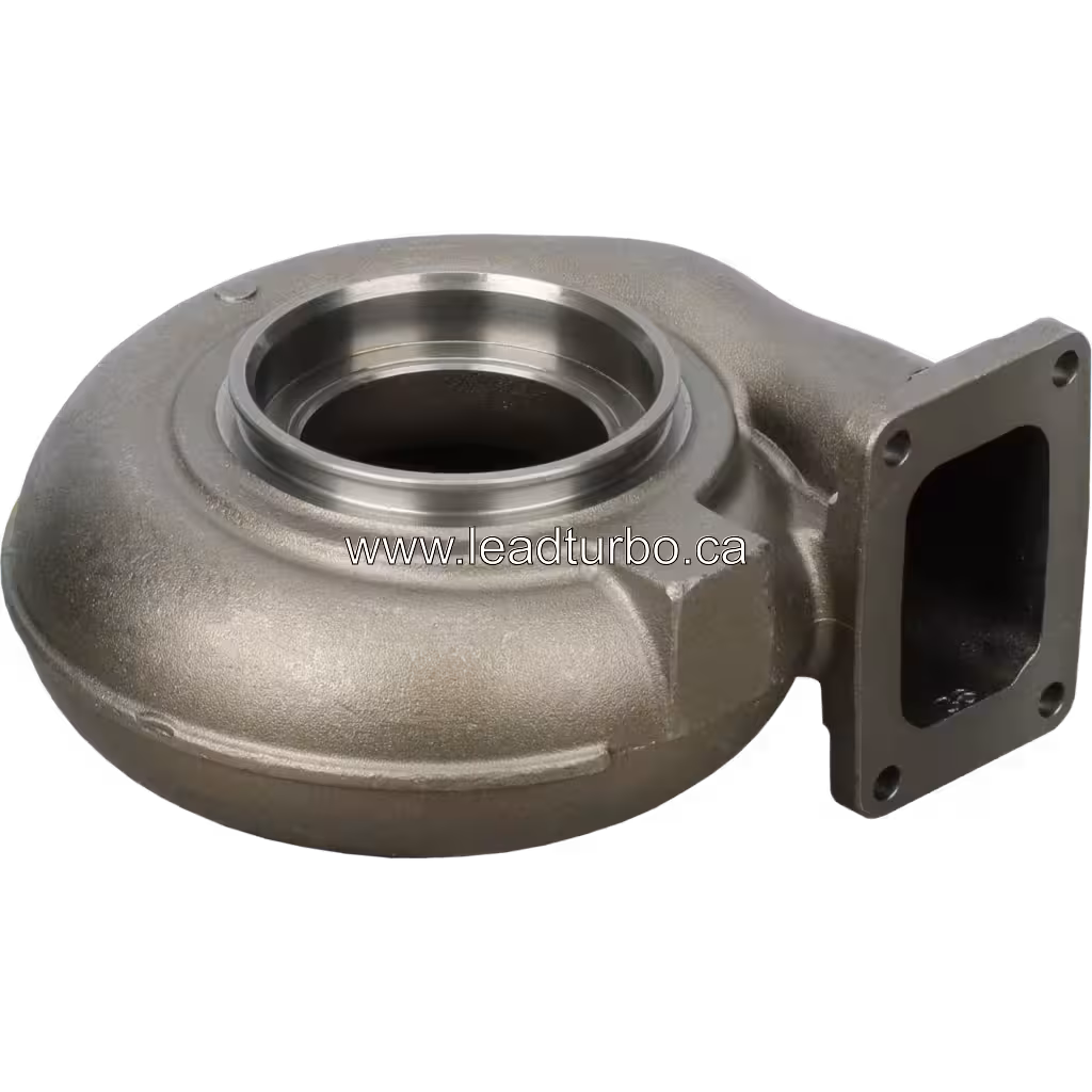 Cummins KT38 turbine housing top view showing volute shape