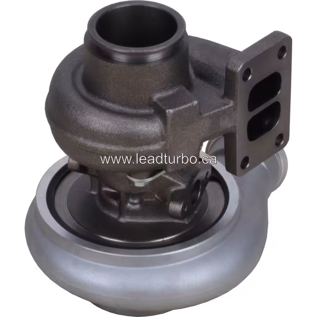 4037469 HX35 Turbocharger bottom angled view for Cummins QSB and Komatsu 6D107 applications