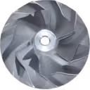 J96 turbo compressor wheel with curved blades and central hub