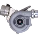 Turbocharger housing and compressor wheel view