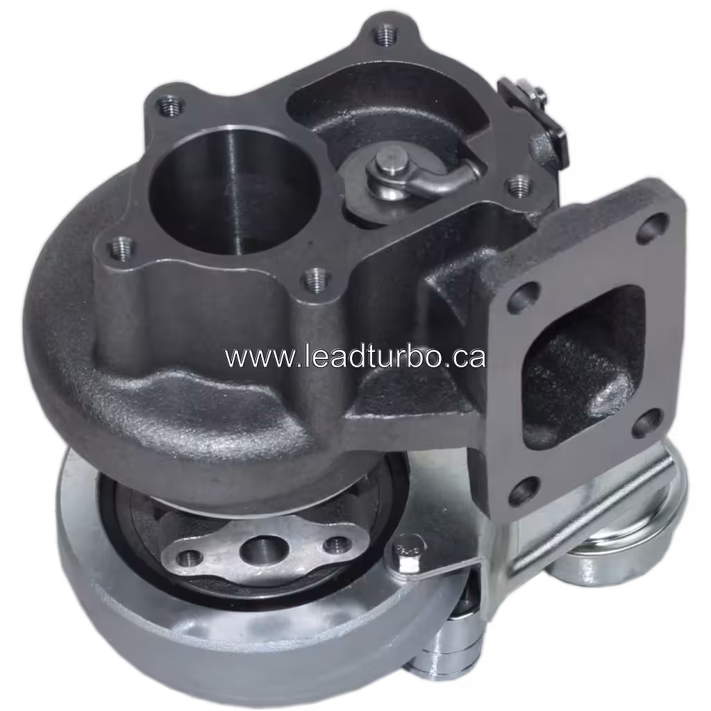 8971056180 turbocharger bottom view showing exhaust flange and cartridge