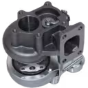 8971056180 turbocharger bottom view showing exhaust flange and cartridge
