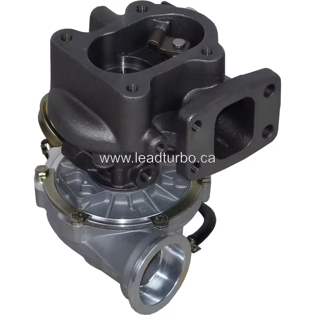 9040966399 K16-2471OYCKB 5 82 turbocharger bottom view showing mounting details and flanges