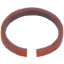 Bague de piston C en forme de C, couleur brun-rougeâtre, avec un espace en bas