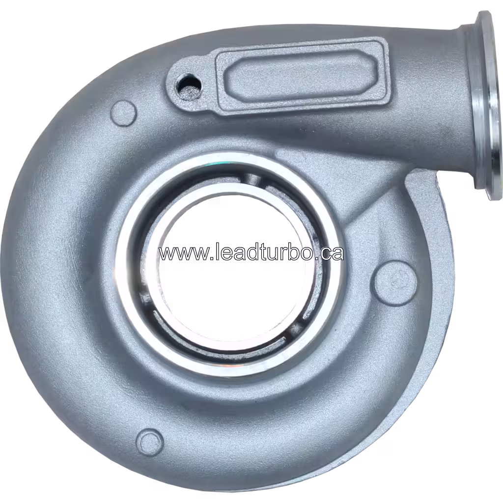 Boîtier de compresseur de turbocompresseur 3590300-2 en métal gris, vue de face