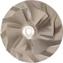 Compressor wheel CAT C12 avec aubes courbées et moyeu hexagonal