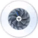Core de turbocompresseur HX40W FOR 4951032 vue de face avec bride circulaire