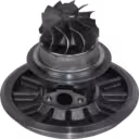 Vue de dessous du core de turbocompresseur 451491-0002 avec roue de compresseur et ailettes