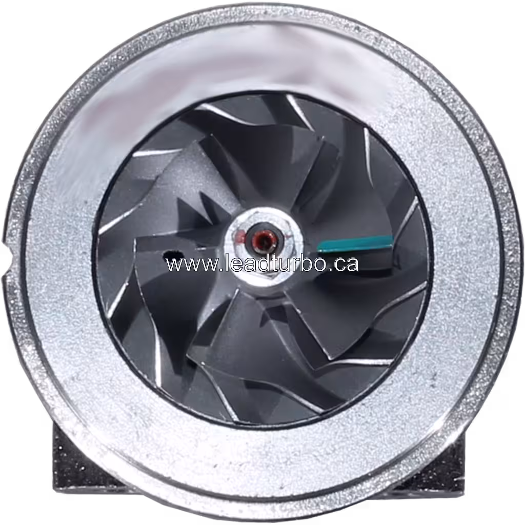 Core de turbocompresseur 49173-08401 TDO25 vue avant avec roues de compresseur et turbine