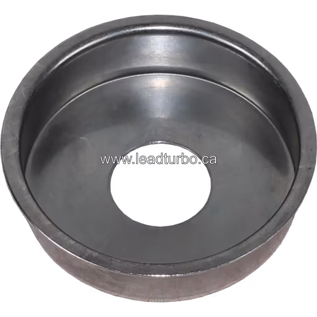 Vue de dessus du heat shield avec ouverture centrale et profil bombé