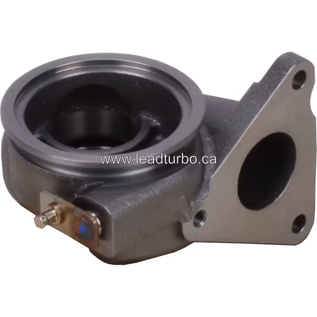 Turbine housing inlet and outlet ports J96