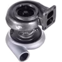 ME158162 turbocharger assembly with visible turbine wheel and central clamp band