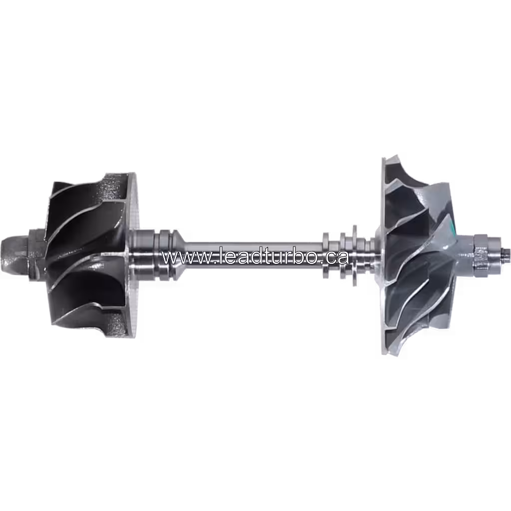 Assemblage de rotor de turbocompresseur vue de face