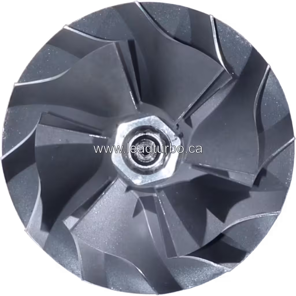 Détail du rotor de turbine et compresseur