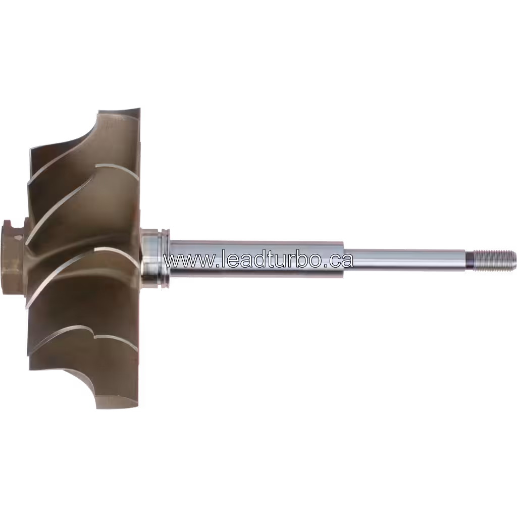 Roue turbine 407293-0004 T18A40 avec aubes courbées et arbre fileté