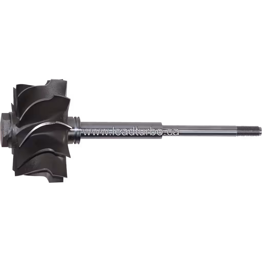Roue de turbine 169346 S410 vue de profil avec arbre long