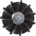 Vue de dessus de la roue de turbine 169346 à aubes multiples