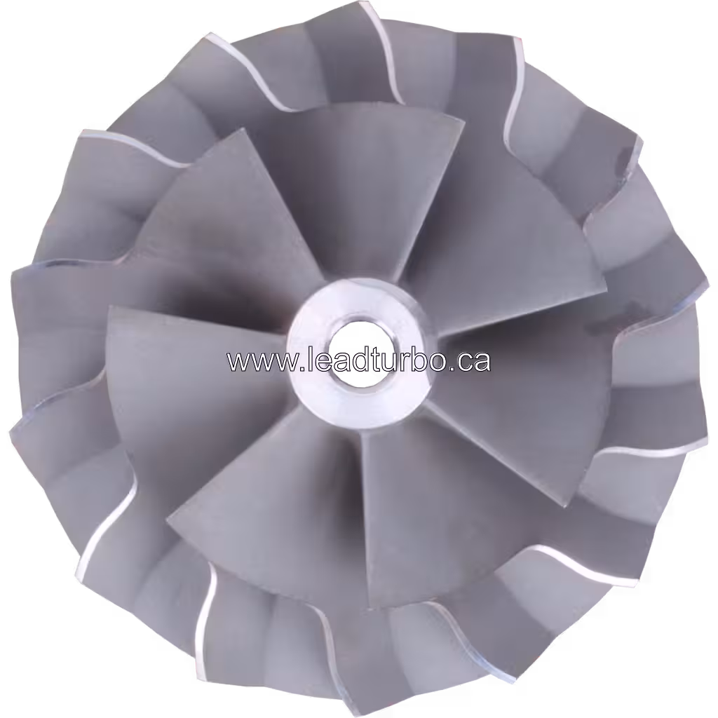 Roue de compresseur FOR 10R02660 CW vue de face, aubes radiales courbes