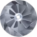 Roue de compresseur J96 avec profil de pales radiales et alésage central