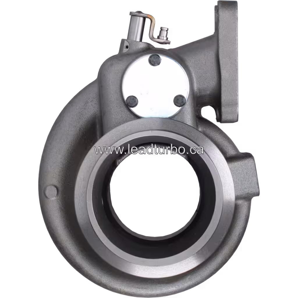 Turbine housing 3506616 HX60W avec flange V-band et finition métal gris mat