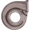 Turbine housing H1C vue de dessous avec bride d'échappement et trous de boulons