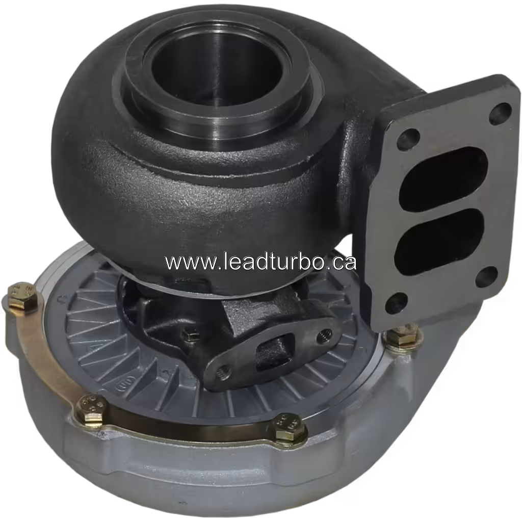 Vue à 45 degrés du turbocompresseur TA3406 pour Cummins 6BT5.9