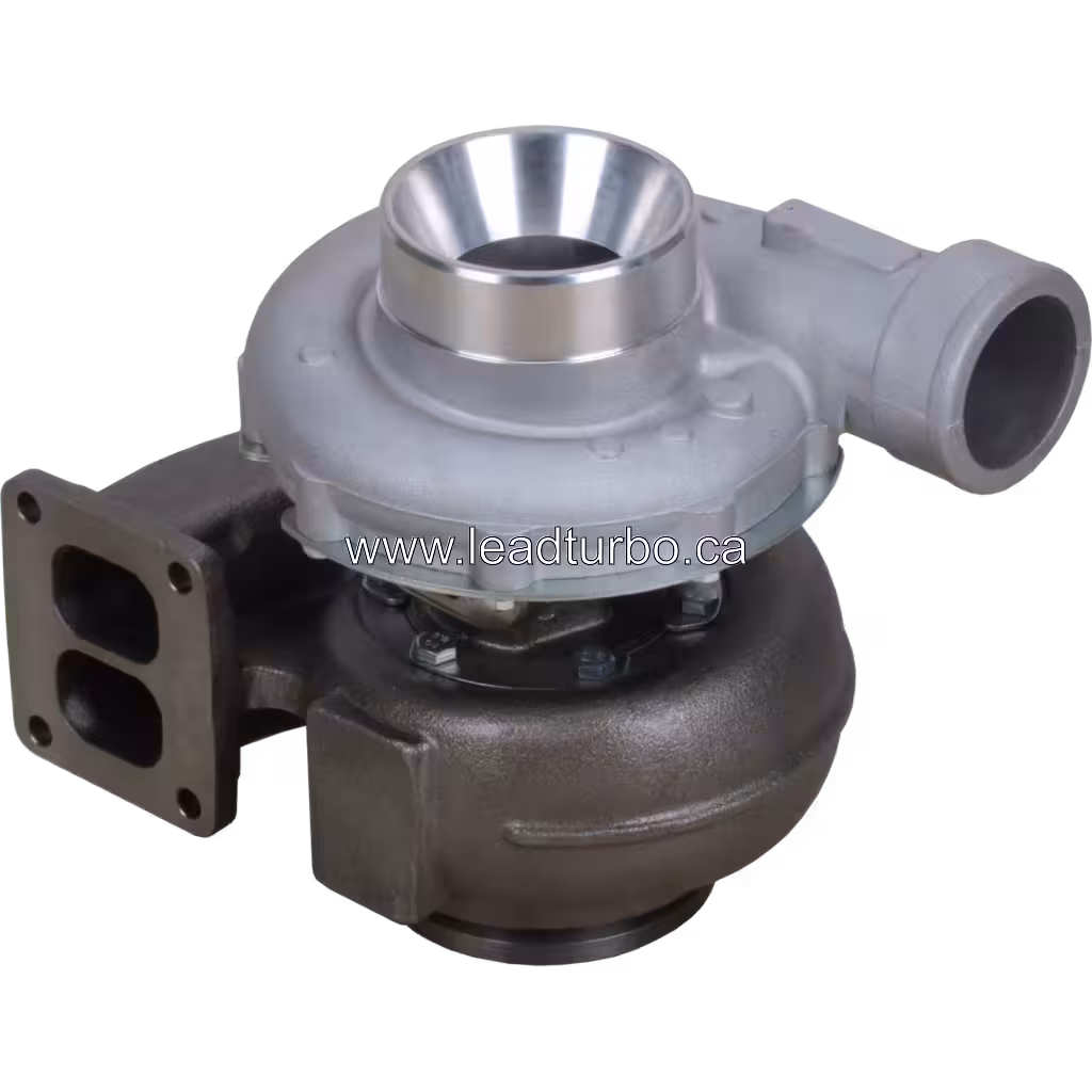 Turbocompresseur 3525237-U H2D vue de dessus à 45 degrés, entrée compresseur polie