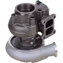 Vue de dessus du turbocompresseur 3596351 avec brides V-band sur les logements