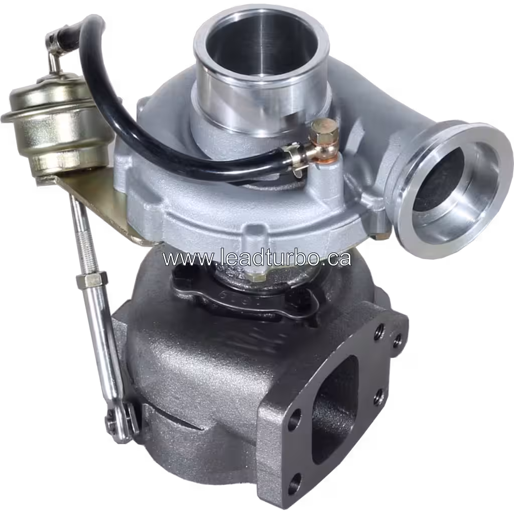 Habitacle de turbocompresseur refroidi par eau avec entrée d'échappement rectangulaire