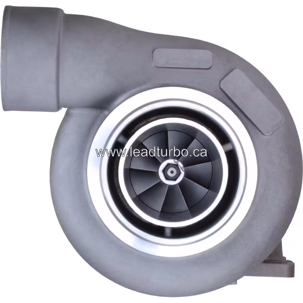 Turbocompresseur 6505-71-5010 KTR110M-643A vue avant avec carter supérieur poli
