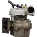Turbocompresseur GT3571S 709942-5009 vue avant avec bride d'échappement à deux ports