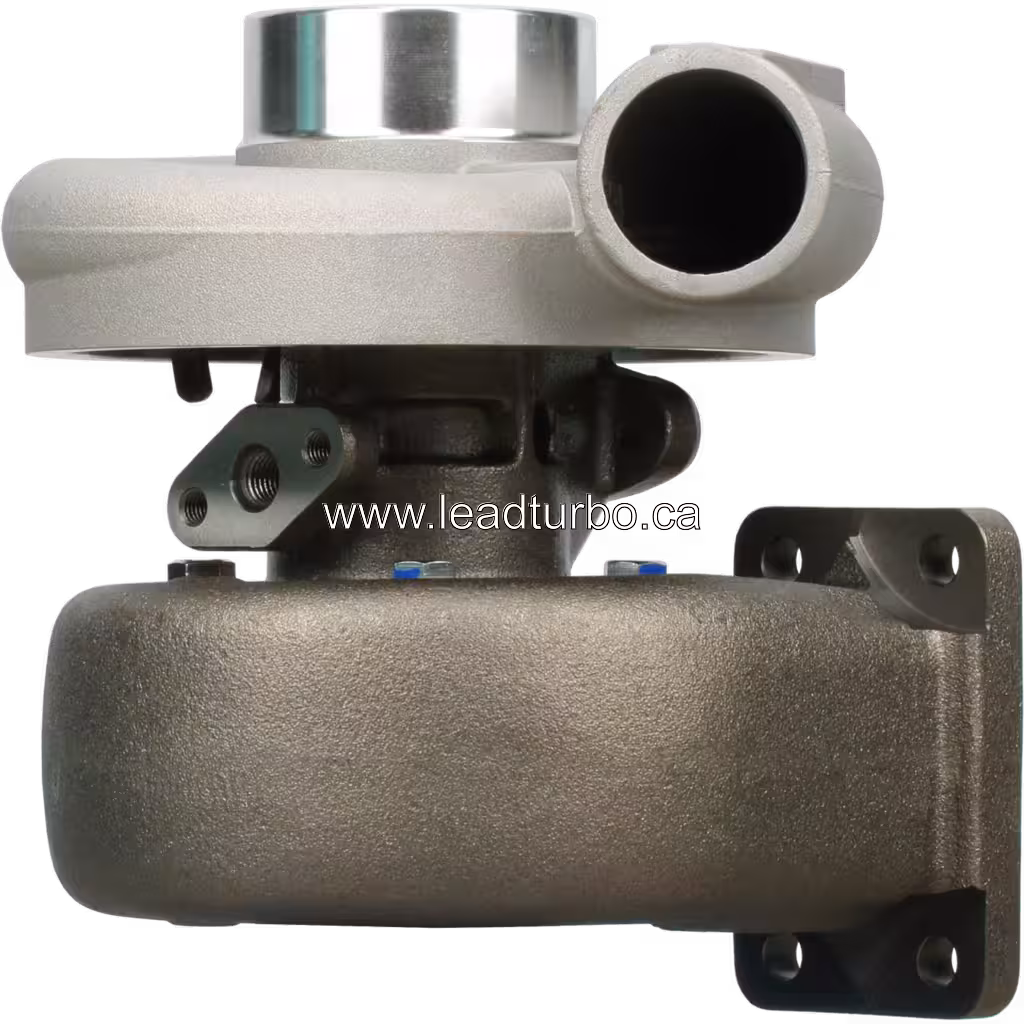 Turbocompresseur HX35 6509100-7080 vue avant avec corps de turbine et compresseur