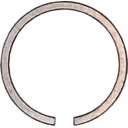 Black split ring component for J96 turbo piston ring application